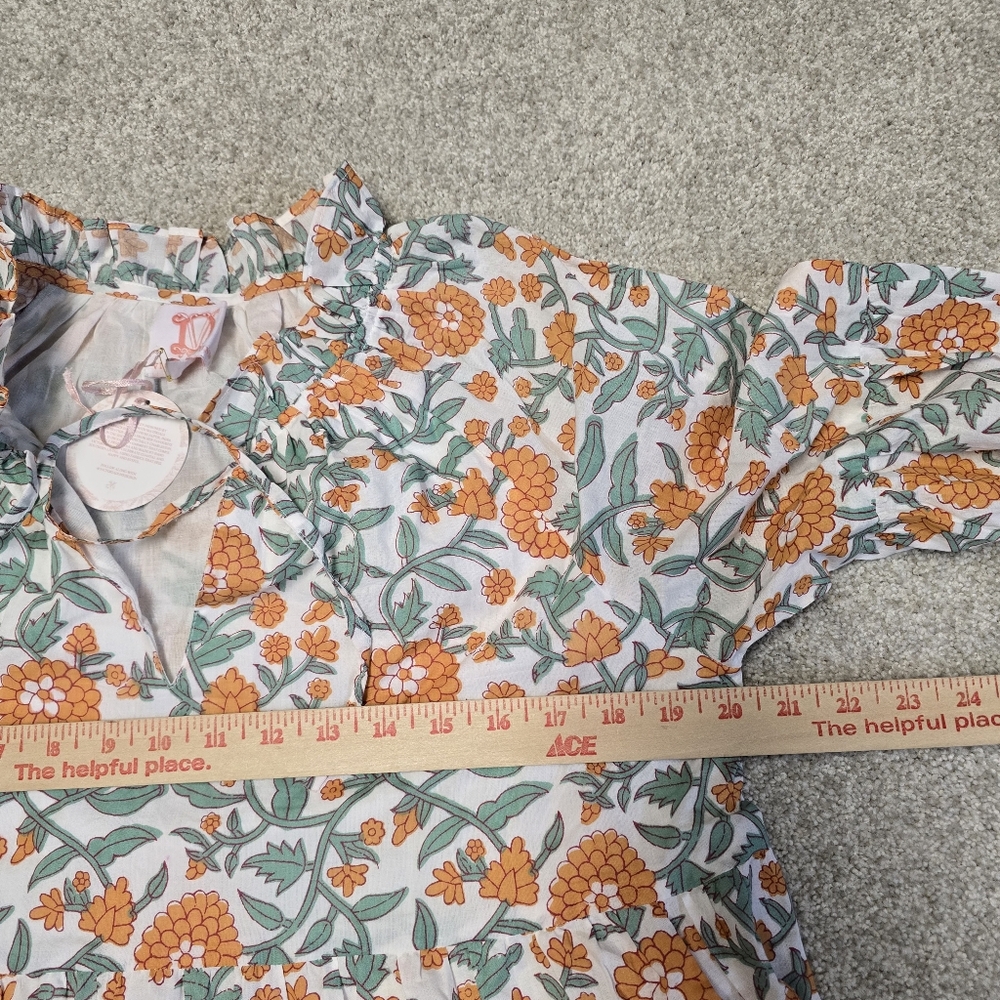 Victoria Dunn Womens Floral Knee Length Dress Sz L Spring Boho NWT - Picture 3 of 8